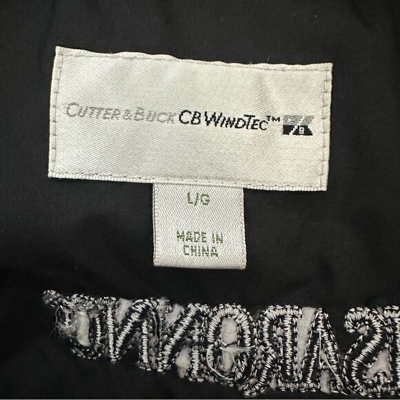 Cutter & Buck Disaronna 1/2 Zip Pullover Short Sleeve Waterproof Black SZ L - Picture 5 of 6